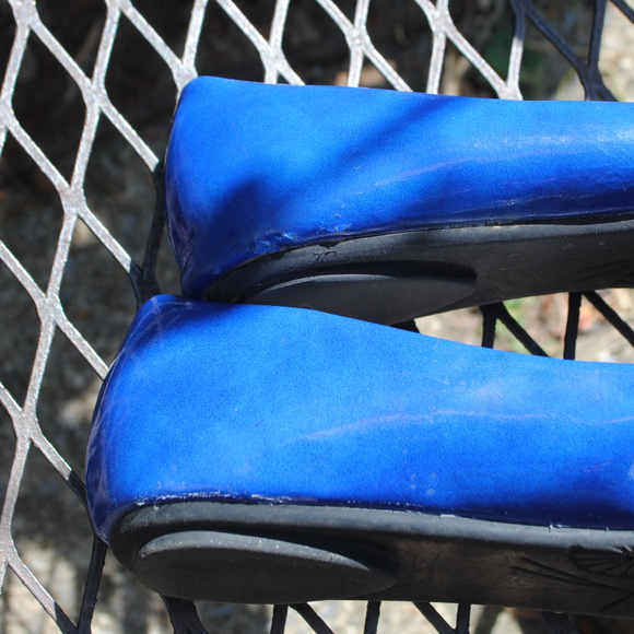 STEVE MADDEN Blue Patent-Zebra Heaven Flats Sz 4M - Picture 6 of 6